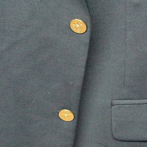 Joseph Feiss 50 Tall Navy Blue Gold 2 Button Blazer Suit Jacket Sport Coat - Picture 2 of 10